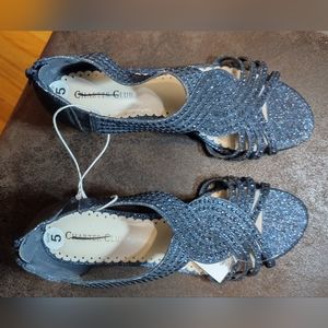 NWOT Charter Club Blue Wedge Heels